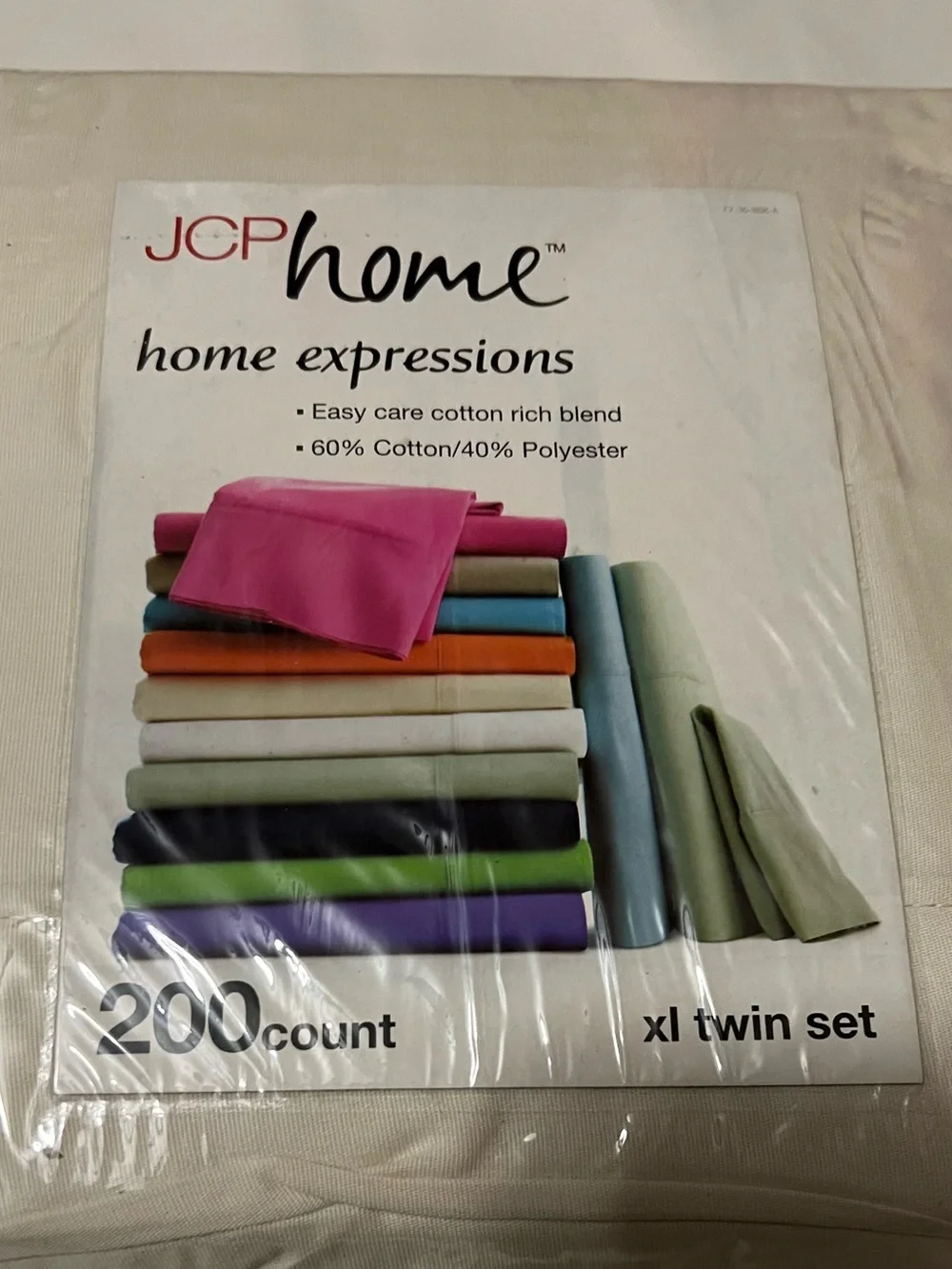 Expressions Twin XL Solid Ivory Sheet Set